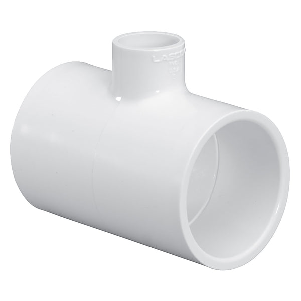 Lasco PVC Schedule 40 White Reducer Tee Socket 1/2 in. to 8 in. Sizes