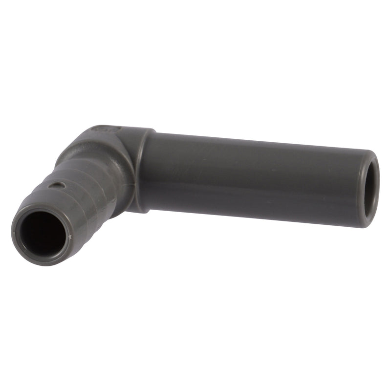 John Guest Tube To Hose Elbow 1/4 in. to 3/8 in. Sizes