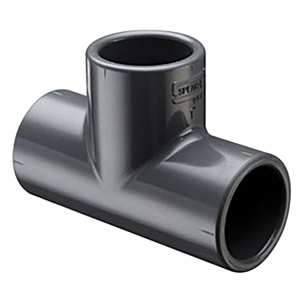 Spears PVC Schedule 40 Gray Tee Socket 1/2 in. to 8 in. Sizes