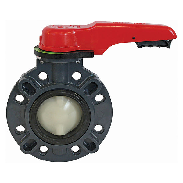 Asahi 6 in. PVC/FKM Type 56 Butterfly Valve Titanium Stem