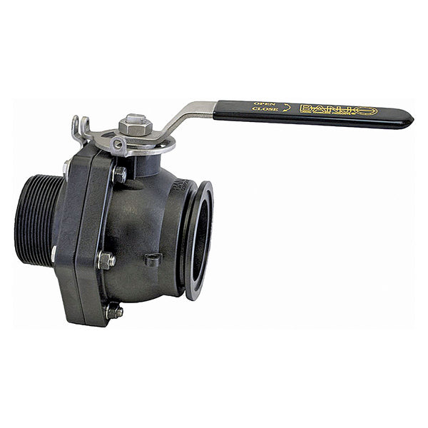 Banjo 3 in. FP Flange X 3 in. Male NPT with SS Ball, Stem & Handle Stubby Valve