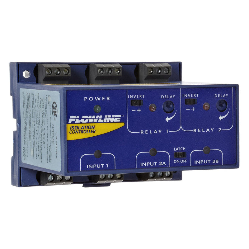 Flowline LC92-1001: Isolation, 2 relays (1 latching), 3 sensors