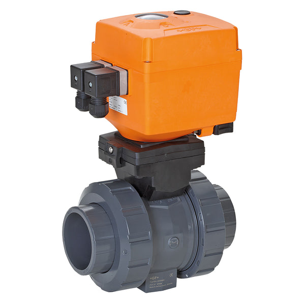 1 in. PVC/FPM/Soc/Thr Type 107 Electric Actuated Ball Valve