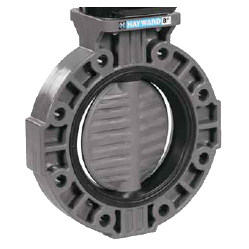 Hayward 4 Inch PVC/EPDM/PVC Disc Butterfly Valve for Actuator Mounting