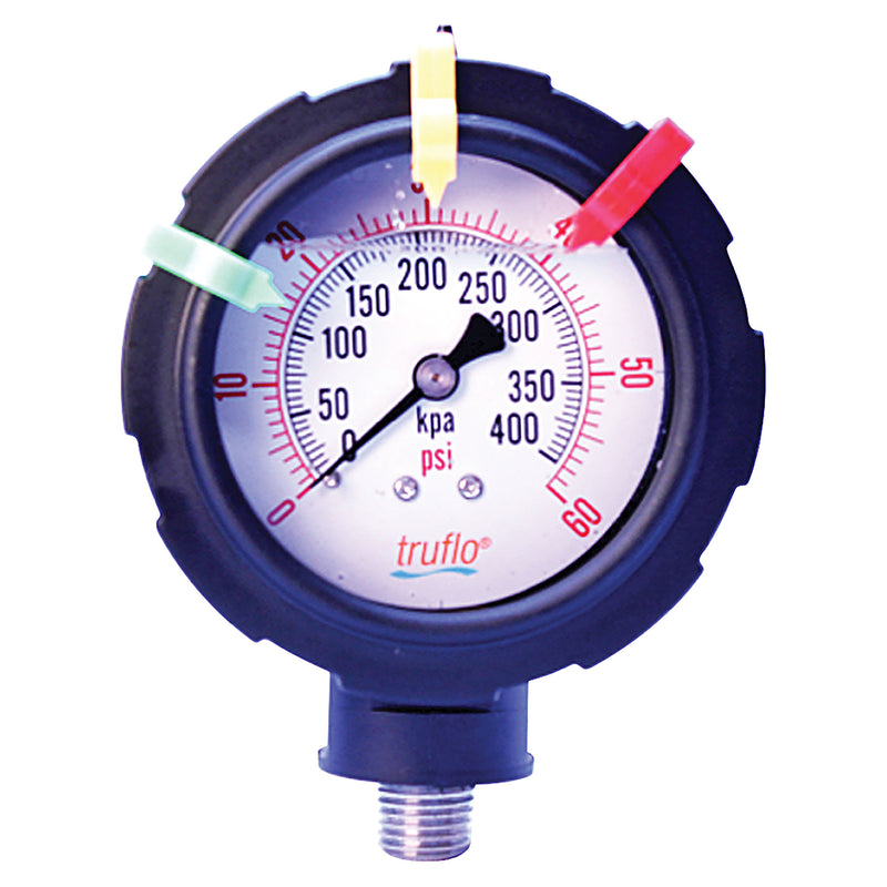 Icon OBS-GO Series 2-1/2 Inch Plastic / 316SS Pressure Gauge