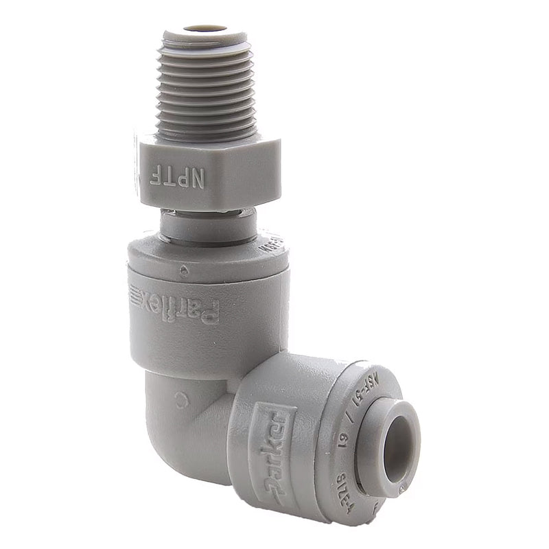 Parker Gray Acetal 90 Swivel Elbow