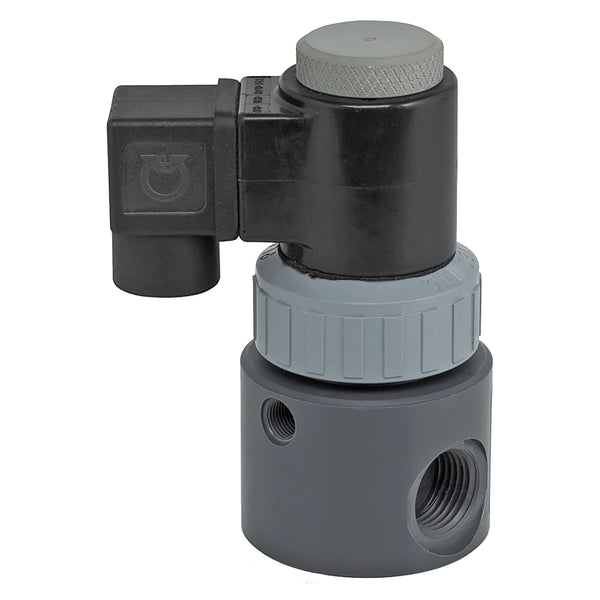 Plast-O-Matic 1/2 in. Series EAST Thermoplastic Solenoid Valve