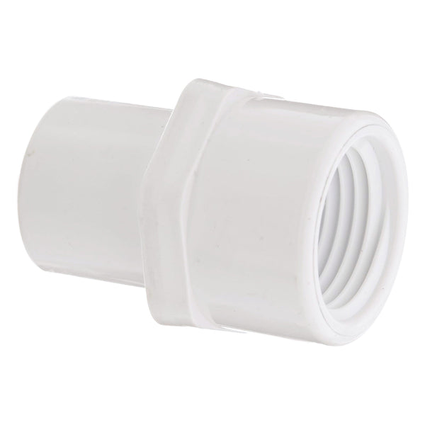 PVC Schedule 40, White, Adapter, Spigot x FPT, 1/2 in. to 2 in. Sizes
