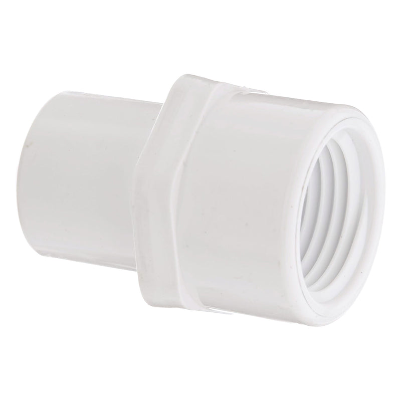 PVC Schedule 40, White, Adapter, Spigot x FPT, 1/2 in. to 2 in. Sizes