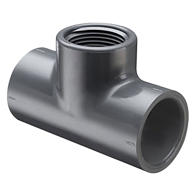 Spears PVC Schedule 80 Tee Socket x Threaded 1/2 in. to 1-1/2 in. Sizes