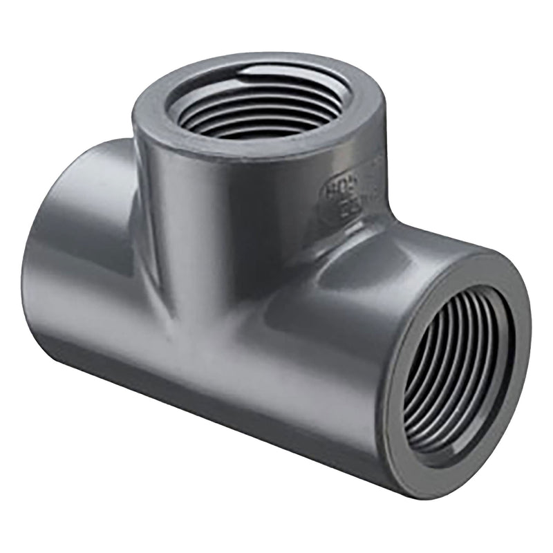 Spears PVC Schedule 80 Tee Threaded 1/4 in. to 4 in. Sizes