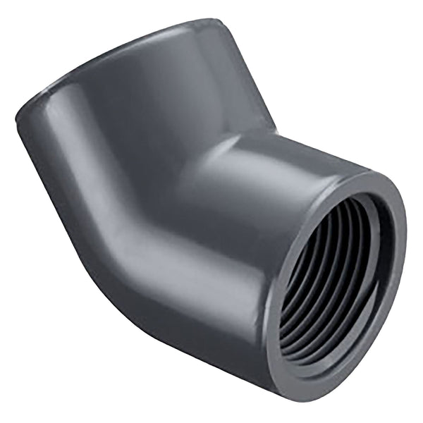 Spears PVC Schedule 80 45 Degree Elbow Threaded 1/4 in. to 4 in. Sizes