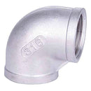 304 & 316 Stainless Steel, 90 Degree Elbow, Threaded, 1/8 in. to 3 in. Sizes