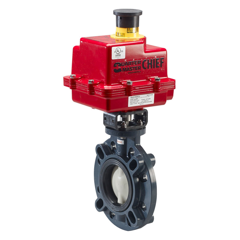 Asahi PVC Series 92 Electric Actuated Butterfly Valve 1-1/2 to 8 in.