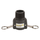 Banjo 75B1/2 Polypropylene Type B Female Coupler x MPT 1/2 in. to 4 in. Sizes