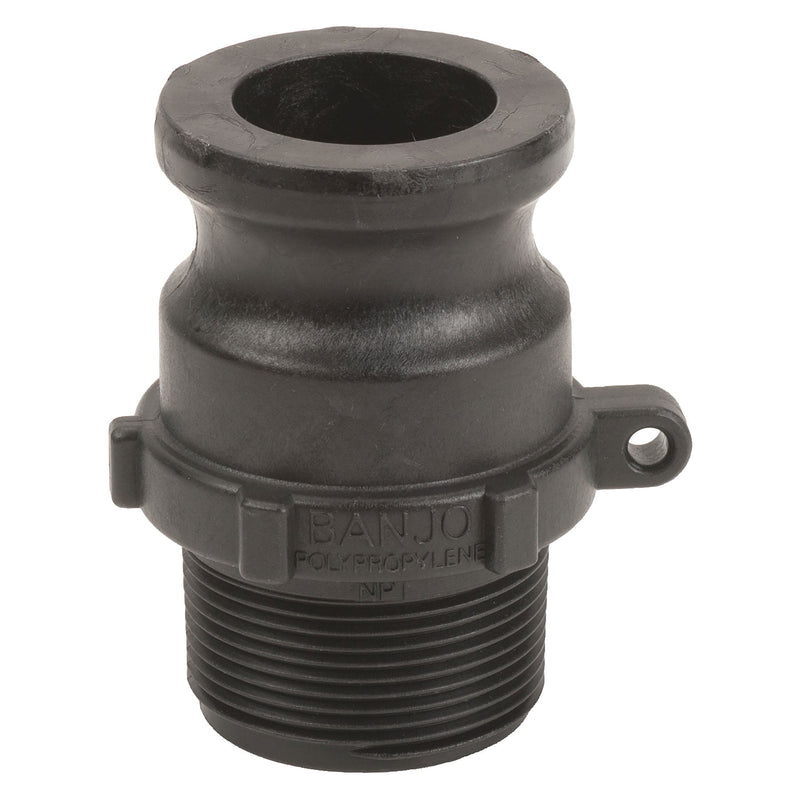 Banjo 150F Polypropylene Type F Male Adapter x MPT 1/2 in. to 4 in. Sizes