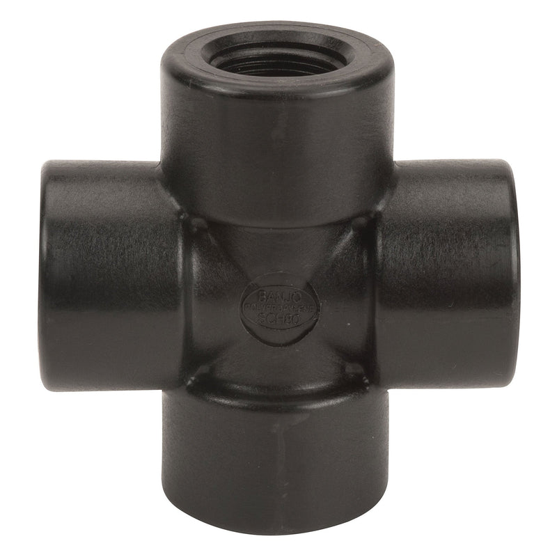Banjo CR025 Polypropylene Cross FPT 3/8 in. to 2 in. Sizes