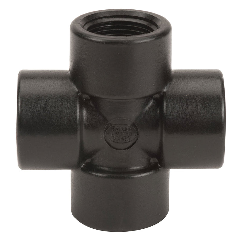 Banjo CR050 Polypropylene Cross FPT 3/8 in. to 2 in. Sizes