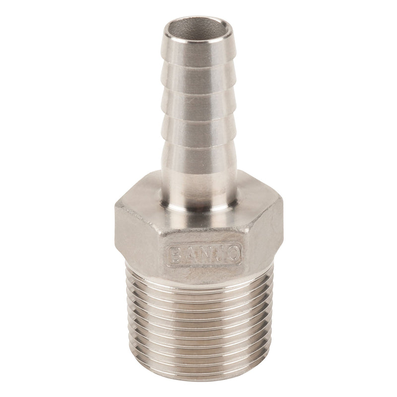 Banjo HB075-050SS 316 Stainless Steel Hose Barb Fitting 1/4 in. to 3 in. Sizes