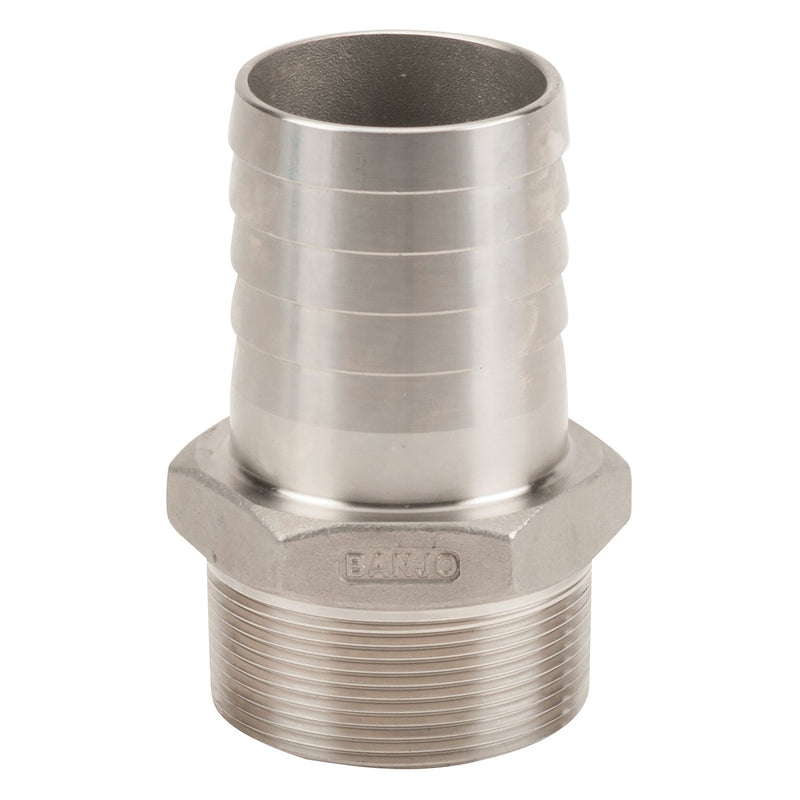 Banjo HB200SS 316 Stainless Steel Hose Barb Fitting 1/4 in. to 3 in. Sizes