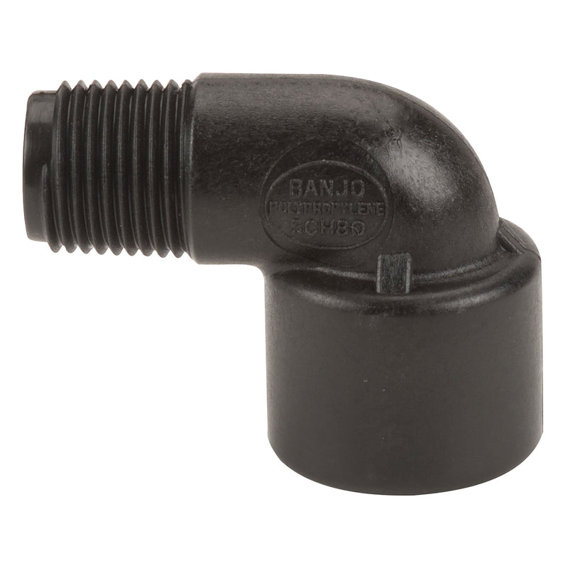 Banjo SL050-90 Polypropylene 90 Degree Street Elbow MPT x FPT 1/4 in. to 3 in. Sizes