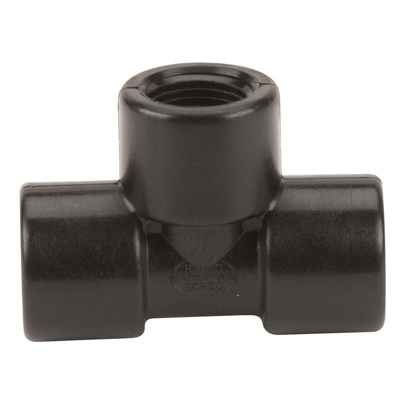 Banjo TEE038 Polypropylene Tee FPT 1/4 in. to 3 in. Sizes