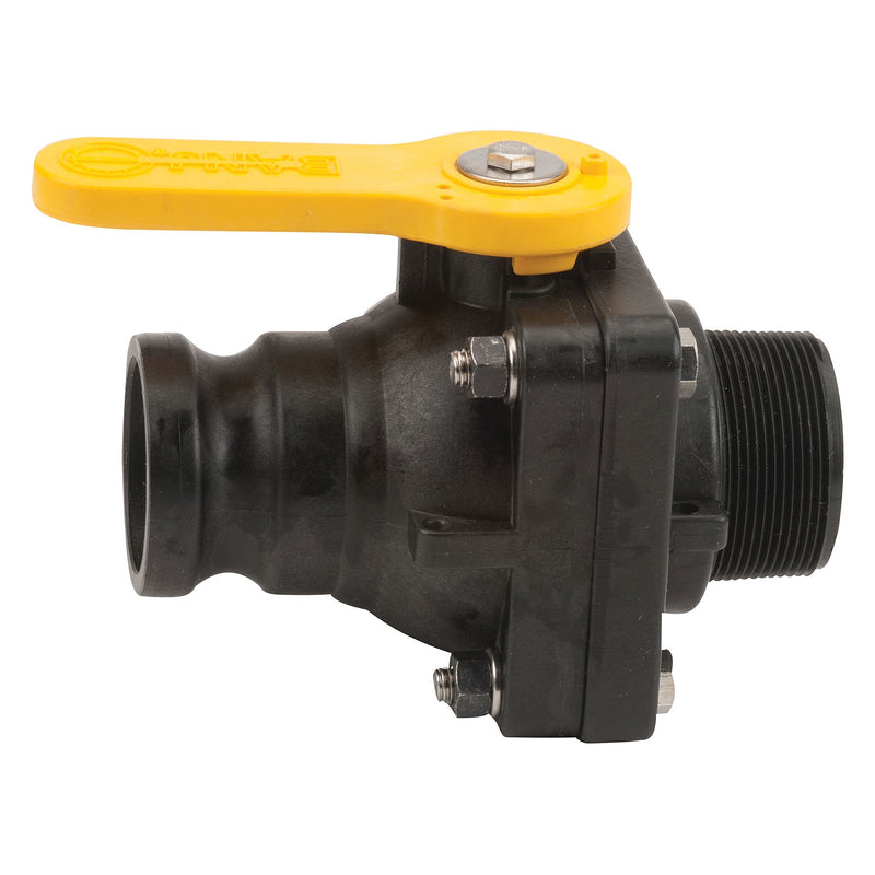 Banjo VSFMT200 2 in. PP Bolted SP Stubby Valve 2 in. Male Adpt X 2 in. Male Thr