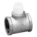 GF Signet 9137-010-T Galvanized Iron Threaded Tee with NPT Threads and PVDF Insert