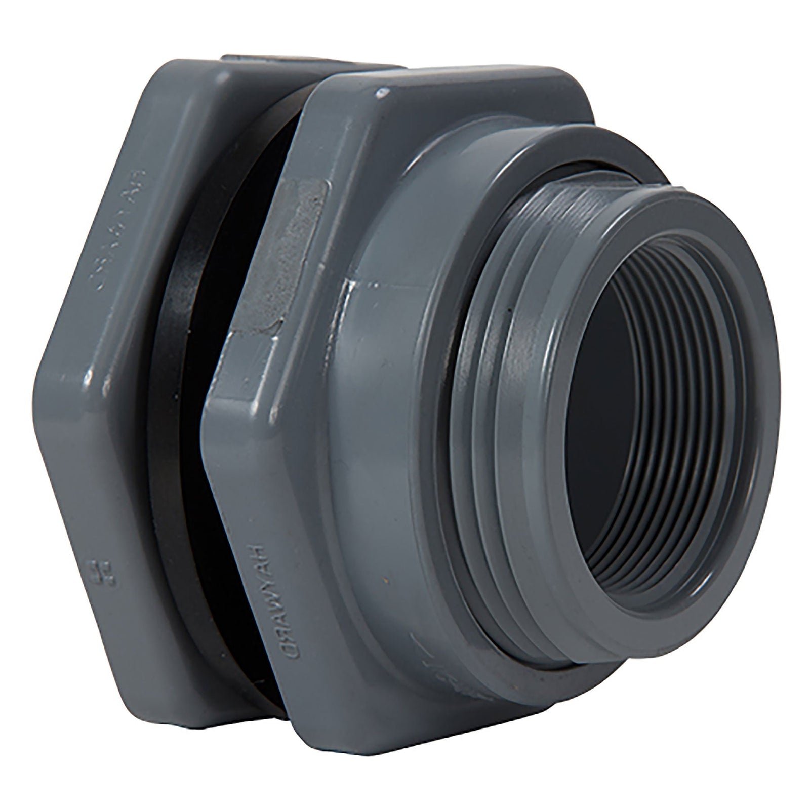 PVC Bulkhead, BFAS Series, Short Shaft, 1/2 in. to 4 in. Sizes