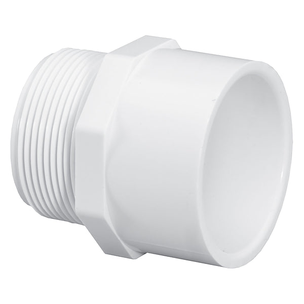 Lasco PVC Schedule 40 White Male Adapter Socket x MPT 3/8 in. to 8 in. Sizes