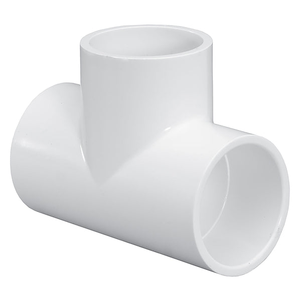 Lasco PVC Schedule 40 White Tee Socket 3/8 in. to 10 in. Sizes