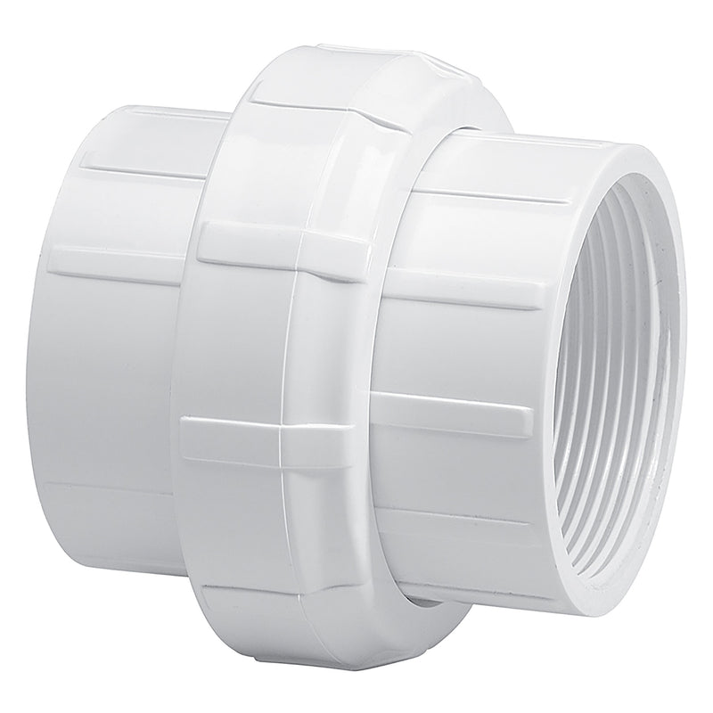 Lasco PVC Schedule 40 White Union Threaded 1/2 in. to 6 in. Sizes