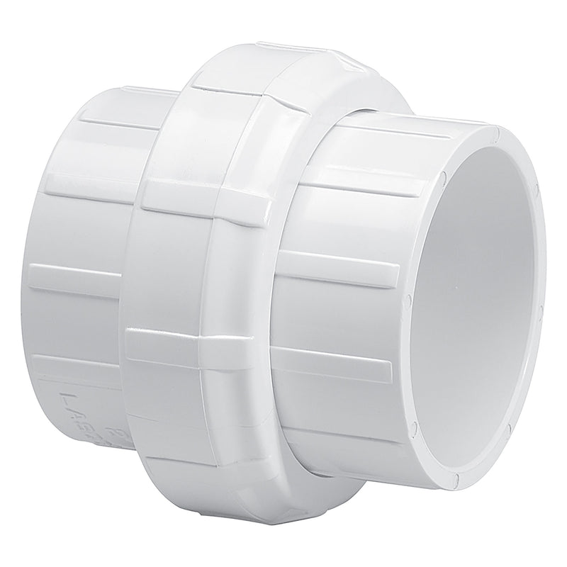 Lasco PVC Schedule 40 White Union Socket 1/2 in. to 6 in. Sizes