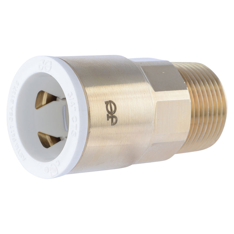 John Guest MWI012024LF Speedfit Brass Male Connector 1/2 in. to 3/4 in. Sizes