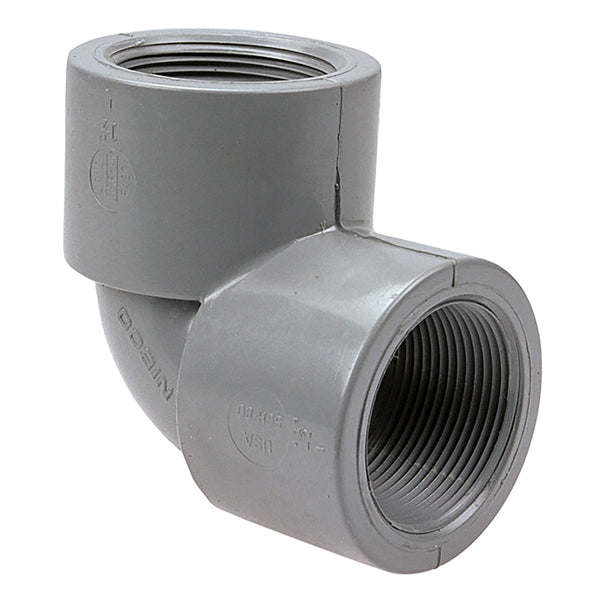 Nibco CPVC Schedule 80 90 Degree Elbow Threaded 1/4 in. to 4 in. Sizes