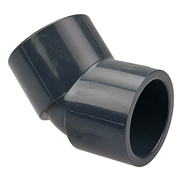 Nibco Black PP Schedule 80 45 Degree Elbow Socket 1/2 in. to 6 in. Sizes