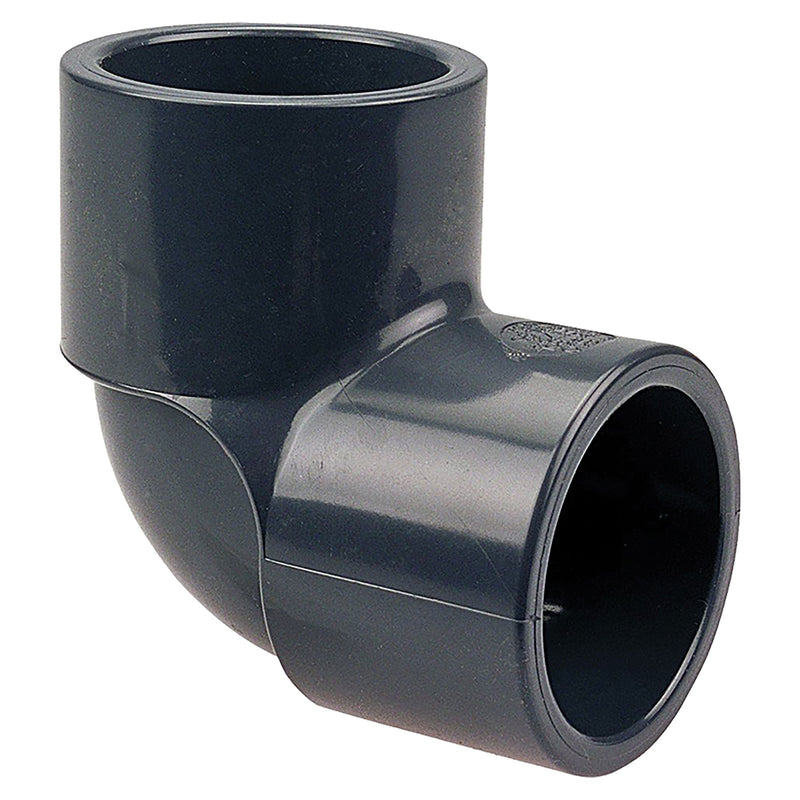 Nibco Black PP Schedule 80 90 Degree Elbow Socket 1/2 in. to 6 in. Sizes