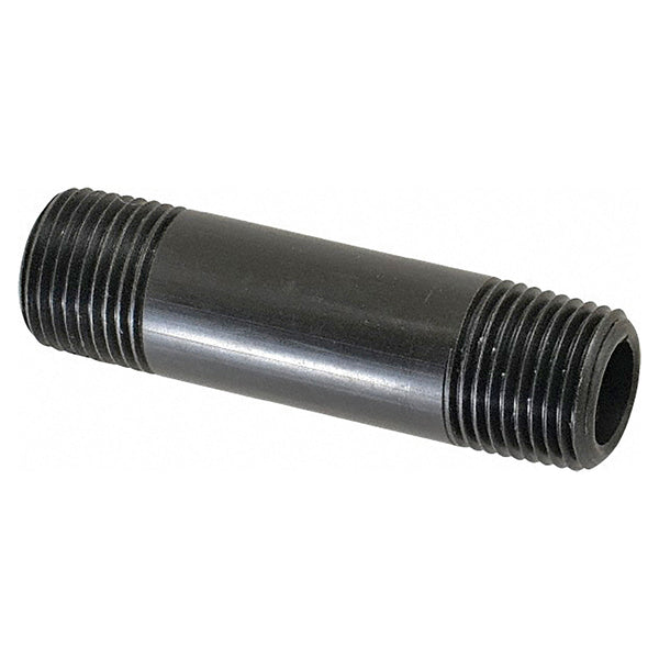 Nibco Black PP Schedule 80 Nipple Threaded 1/2 in. to 4 in. Sizes Close to 6 in. Lengths