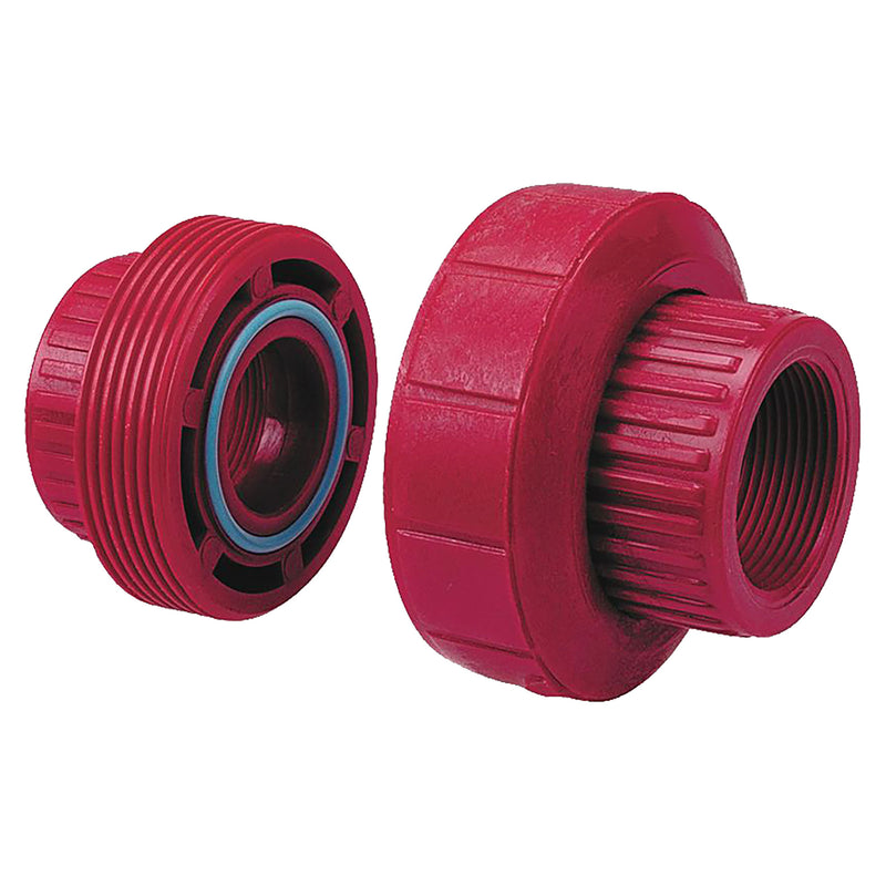 Nibco Red PVDF Schedule 80 Union Threaded 1/2 in. to 2 in. Sizes