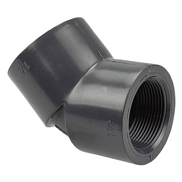 Spears PVC Schedule 80 45 Degree Elbow Threaded 1/4 in. to 4 in. Sizes