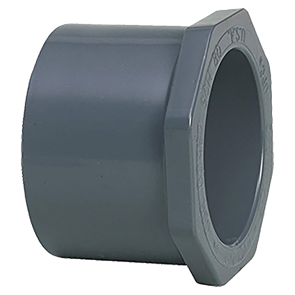 PVC Schedule 80, Reducing Bushing, Spigot x Socket, 1/4 in. to 12 in.