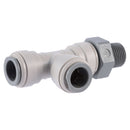 John Guest Swivel Male Run Tee 1/8 in. to 1/2 in. Sizes