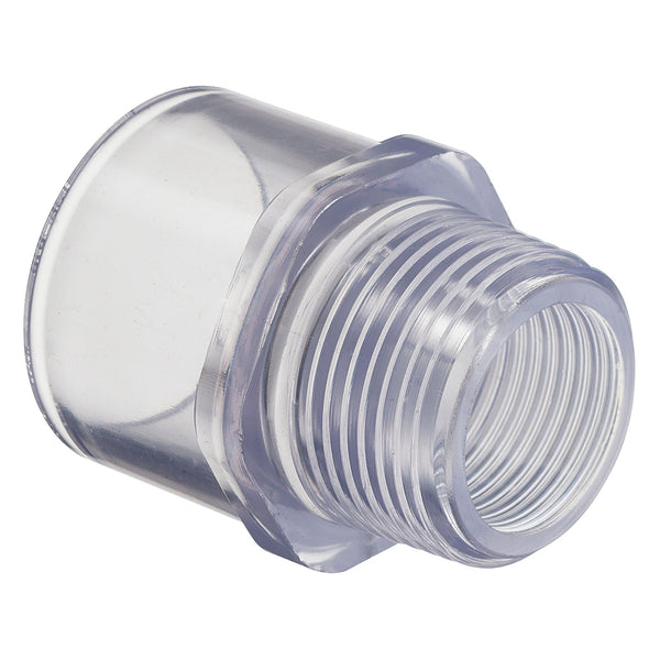 Spears Male Adapter Clear PVC 3/8 to 4 in. Socket x MPT Schedule 40