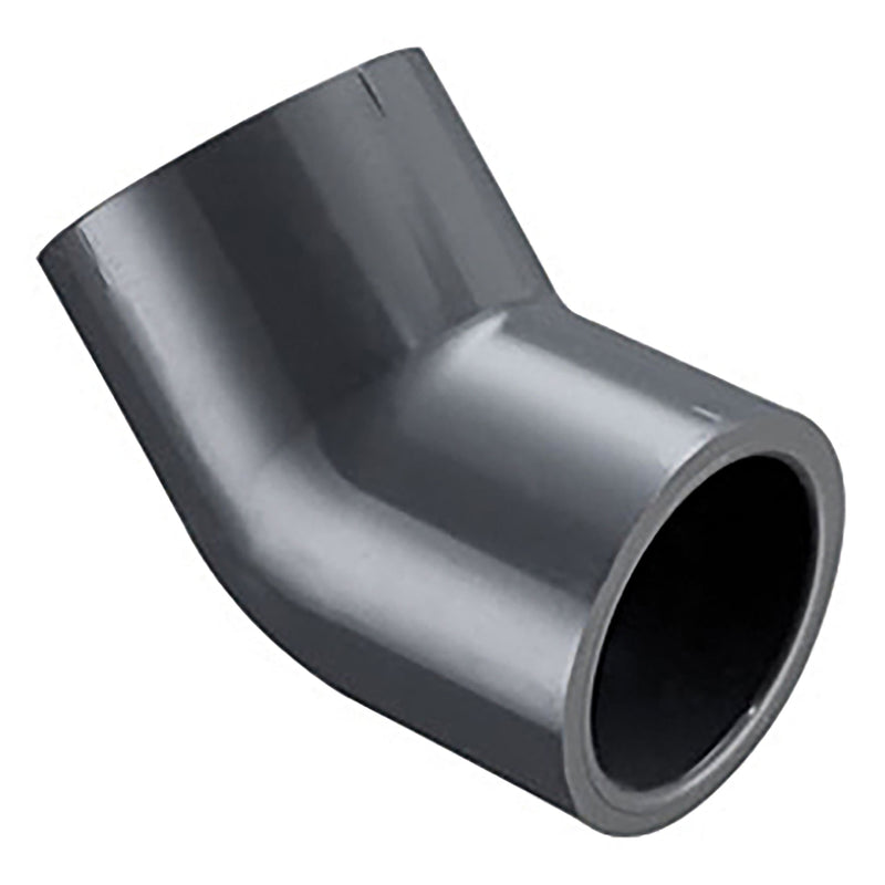 Spears PVC Schedule 40 Gray 45 Degree Elbow Socket 1/2 in. to 8 in. Sizes