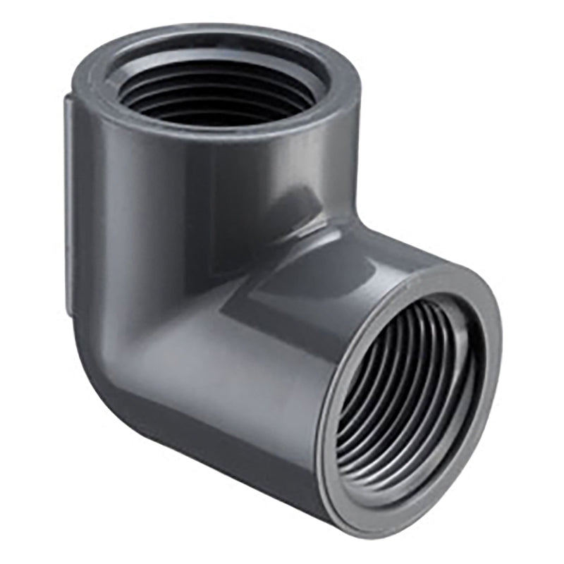 Spears PVC Schedule 40 Gray 90 Degree Elbow Threaded 1/2 in. to 2 in. Sizes