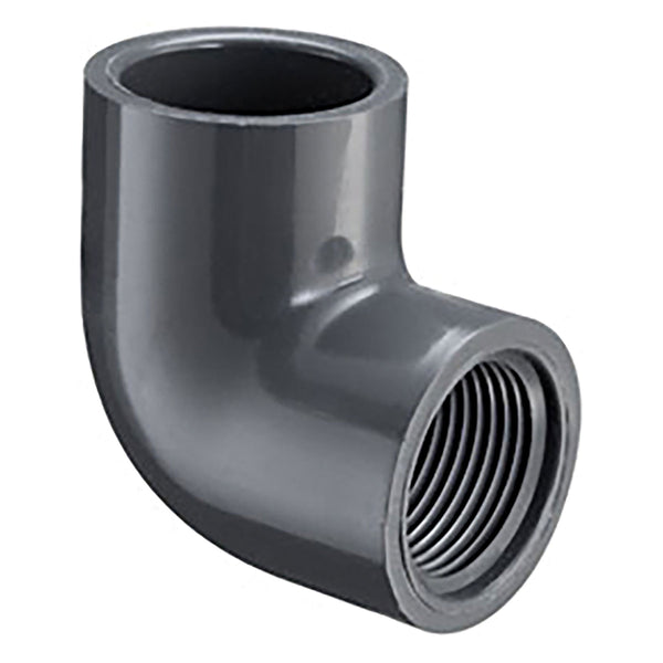 Spears PVC Schedule 40 Gray 90 Degree Elbow Socket x Threaded 1/2 in. to 2 in. Sizes