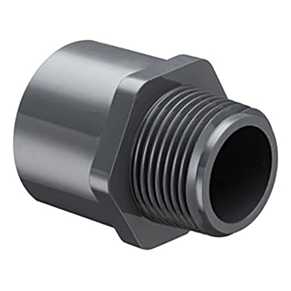 Spears PVC Schedule 40 Gray Male Adapter Socket x Threaded 1/2 in. to 6 in. Sizes