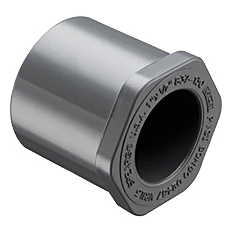 Spears PVC Schedule 40 Gray Reducer Bushing Socket 1/2 in. to 8 in. Sizes