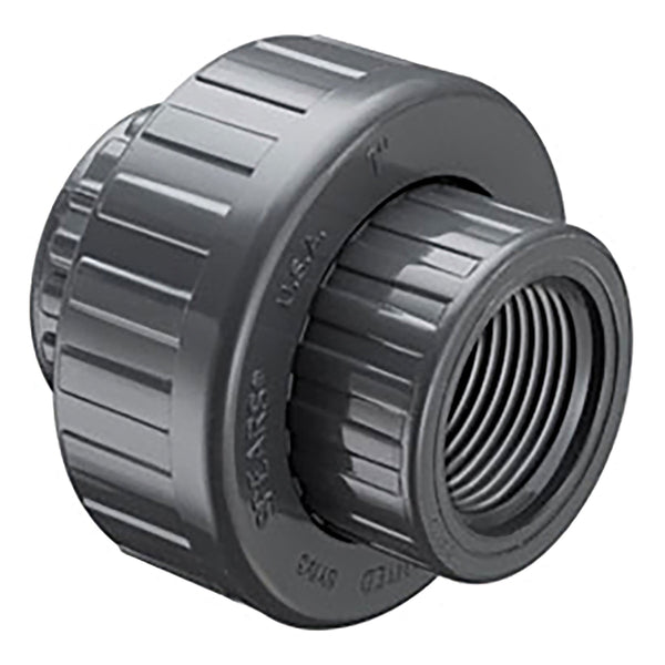 Spears PVC Schedule 40 Gray Union Threaded 1/2 in. to 2 in. Sizes