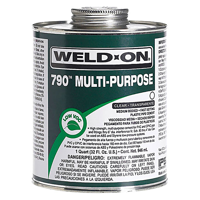 Weld-On 790-Q 790 Multi-purpose and Transition Clear Cement